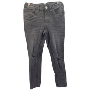 Studio V Girls Gray Wash Distressed Ripped Knee Denim Jeans‎ Size 7